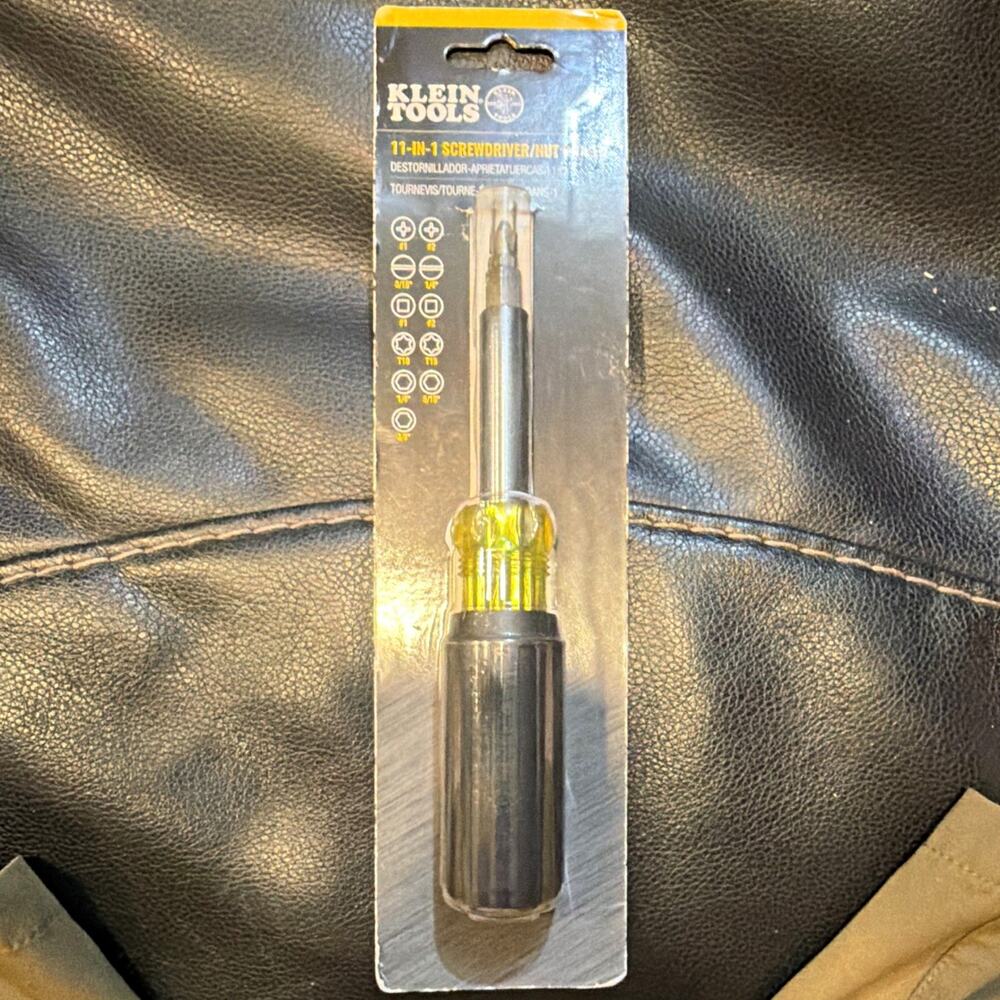 Klein Tools 32500 11-in-1 Screwdriver/Nut Driver Cushion Grip Quick Change